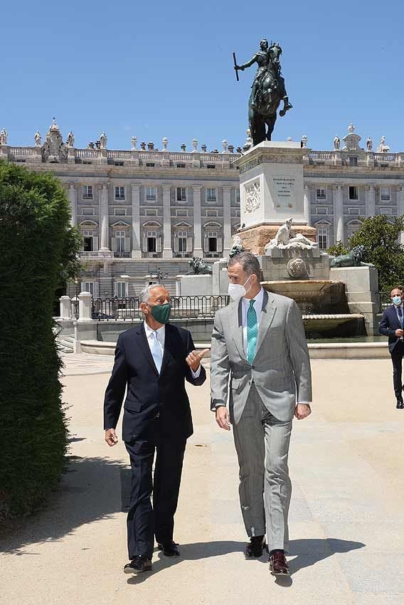 Felipe VI y el presidente de Portugal 