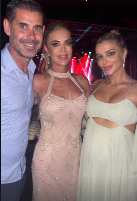 Fernando Hierro y su novia, Fani Stipkovic, junto a Ingrid Asensio