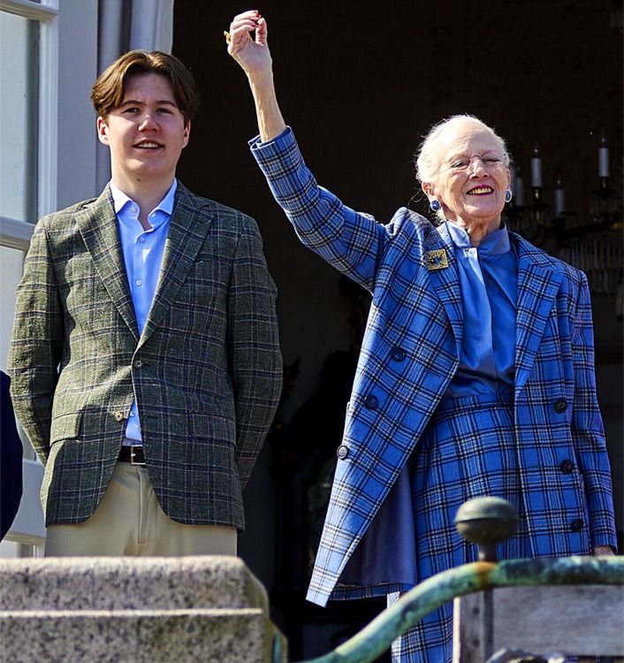 Christian de Dinamarca y su abuela, la reina Margarita