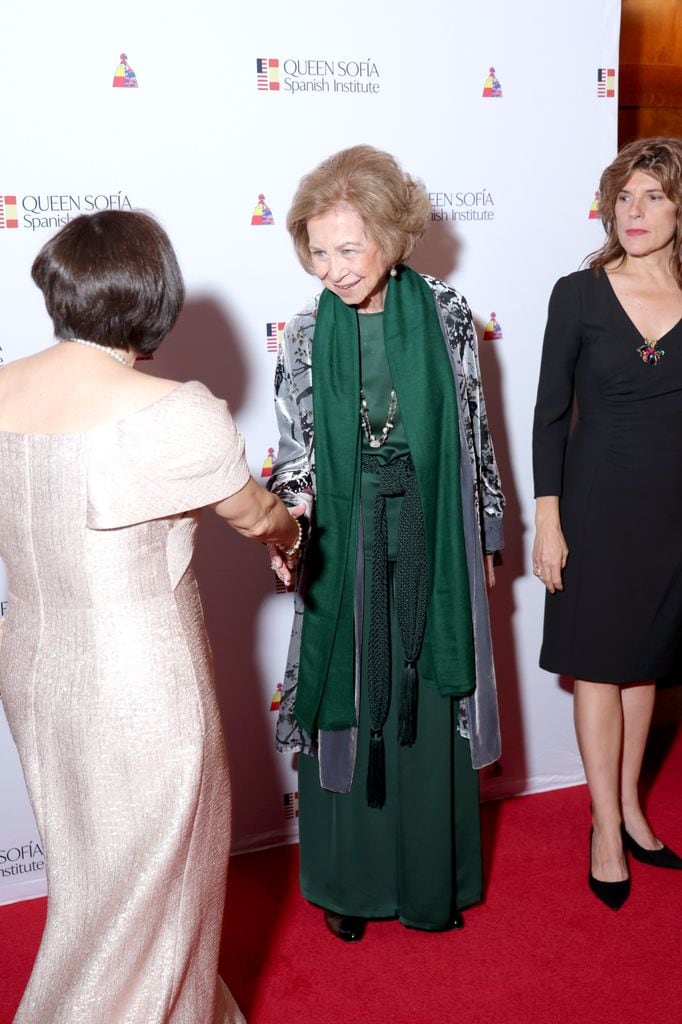 La reina Sofía en la gala por el 70º aniversario del Queen Sofía Spanish Institute en Nueva York el 4 de noviembre de 2024