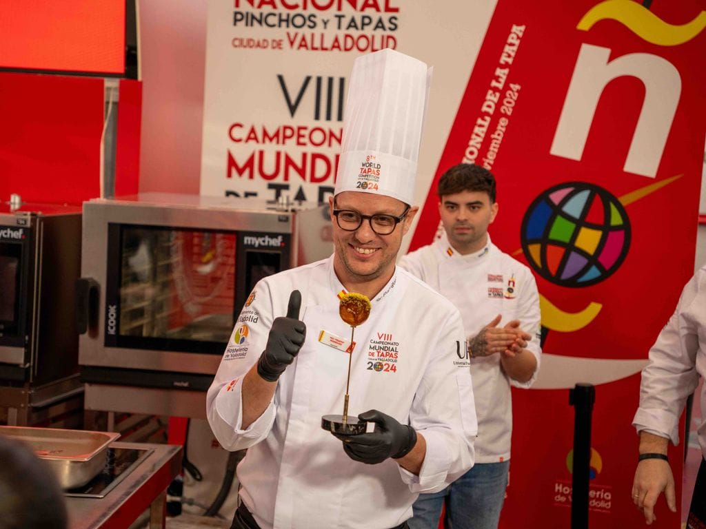 Teo Rodríguez, (restaurante Trasto), ganador del 'VIII Campeonato  Mundial de tapas Ciudad de Valladolid'