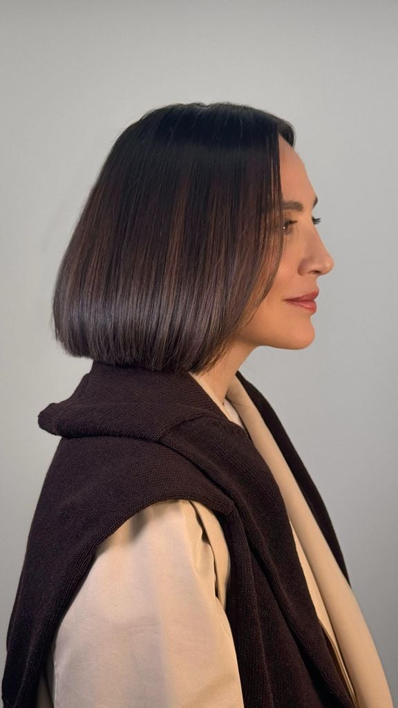 Tamara Falcó nuevo cambio de look blunt bob castaño oscuro