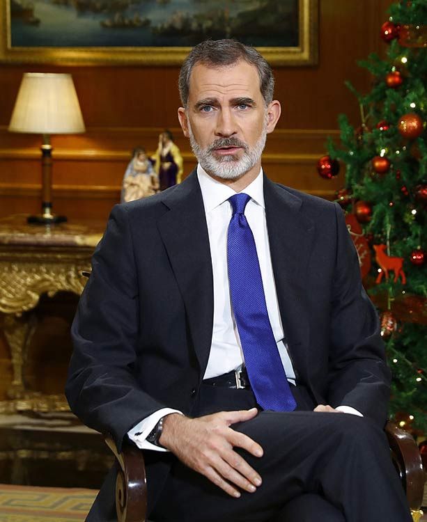 El rey Felipe durante el Mensaje de Navidad