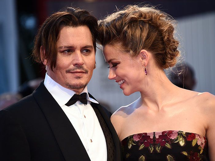 Imagen de Johnny Deep y Amber Heard como pareja 