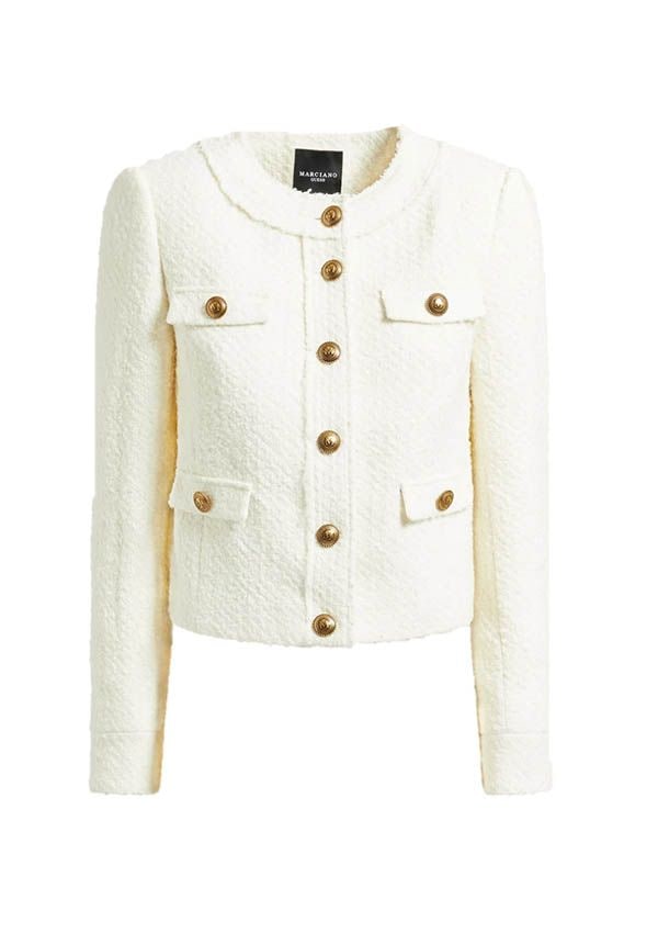 chaqueta tweed guess