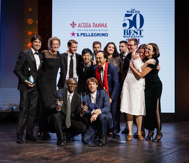 Equipo de Noma en la entrega de los 50 Best