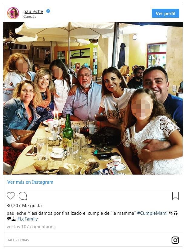 Paula Echevarría se despide de agosto con una celebración muy familiar