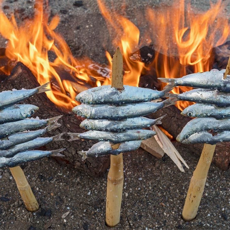 Espetos de sardinas a la brasa