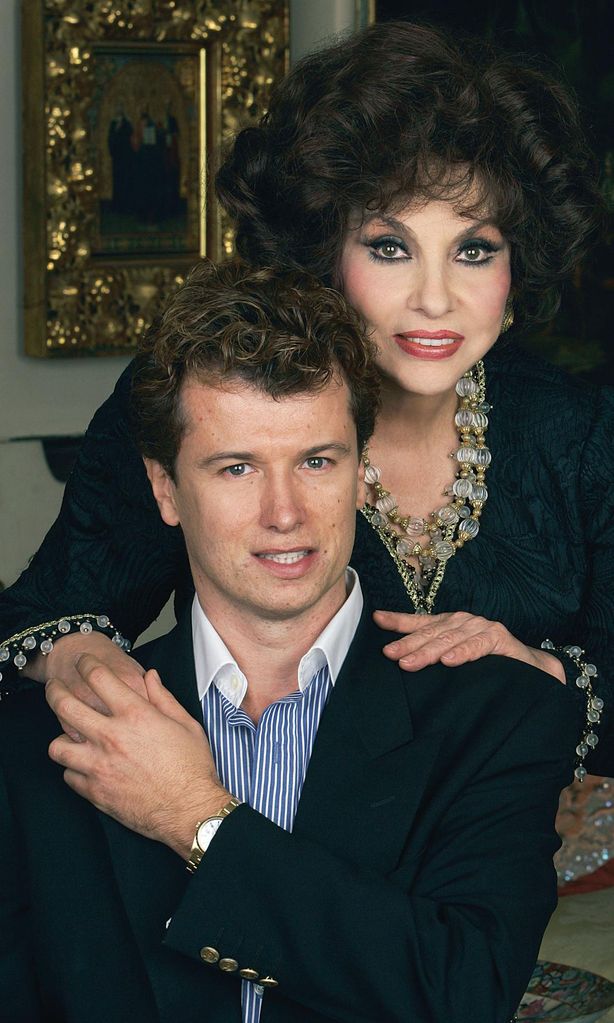 Gina Lollobrigida y Javier Rigault