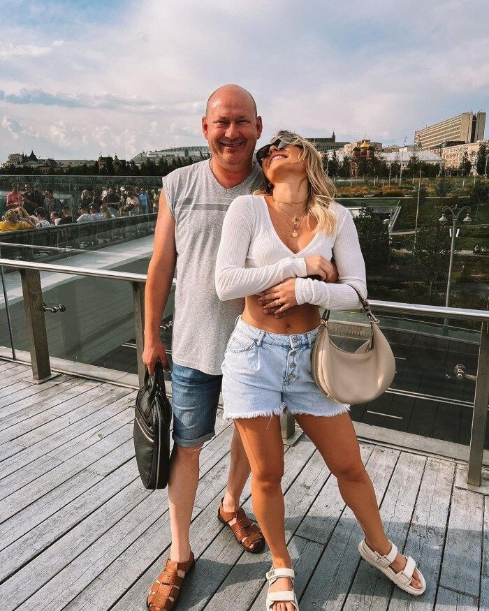 Irina Baeva y su papá