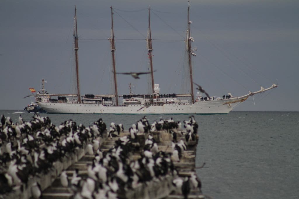 La princesa Leonor llega con el Juan Sebastián de Elcano a Punta Arenas (Chile) 