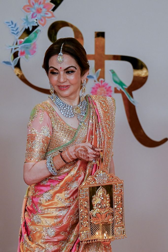 Nita Ambani en la boda de su hijo Anant Ambani 