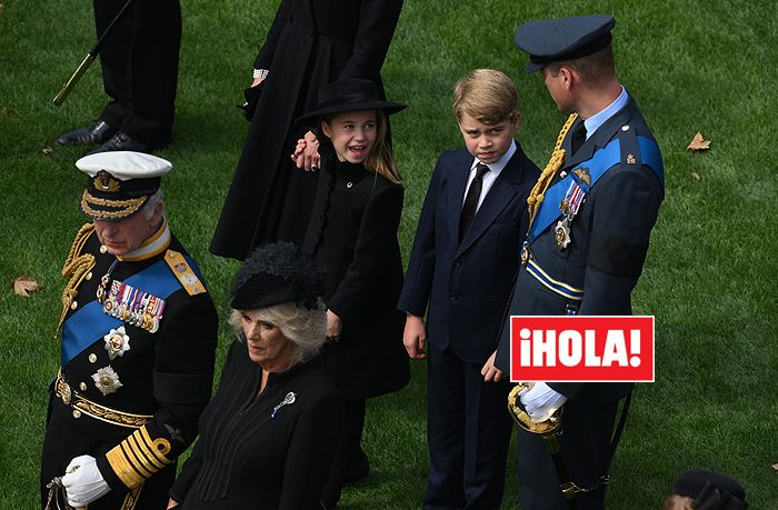 Charlotte de Gales en el funeral de Isabel II