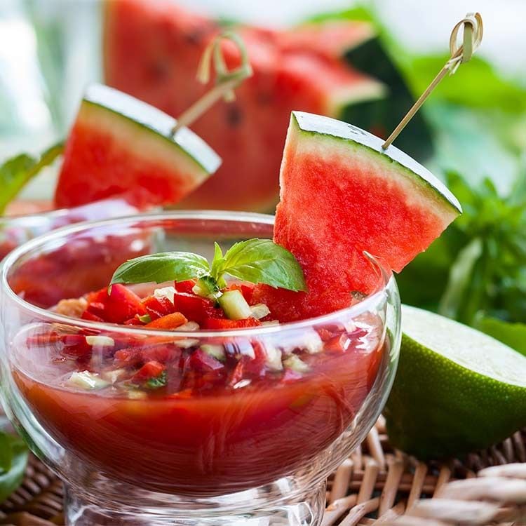 Gazpacho de sandía con menta