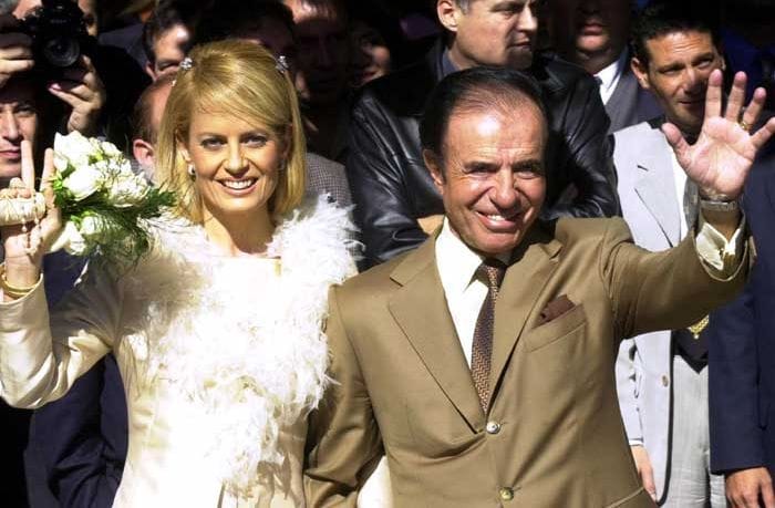 Cecilia Bolocco y Carlos Menem