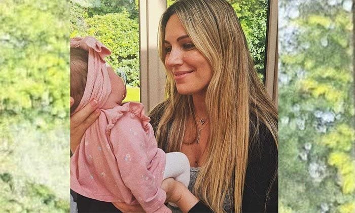 Edurne con su hija Yanay