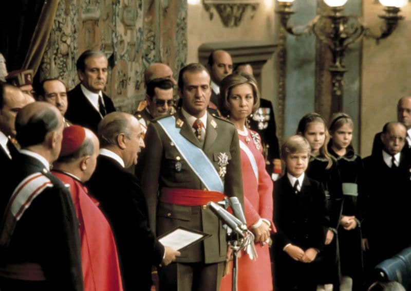 Rey Juan Carlos el día de su proclamación como Rey