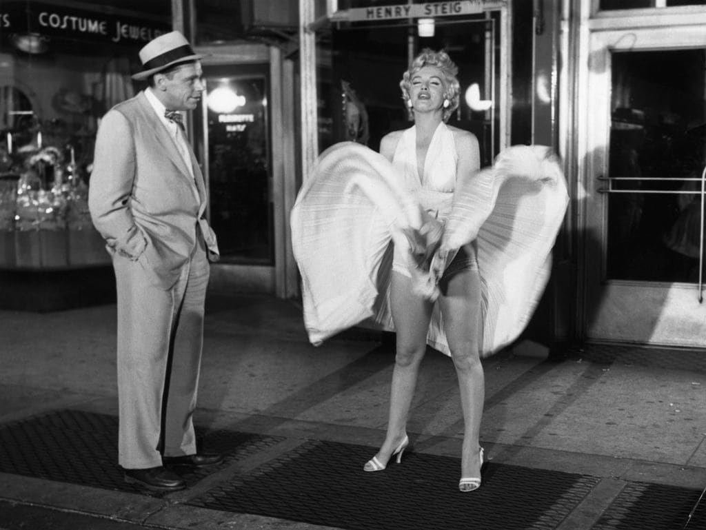 El vestido blanco que lució Marilyn Monroe en Cuando su mujer está de vacaciones en 195