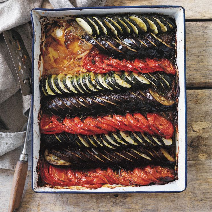 berenjena calabacin cebolla tomate horno