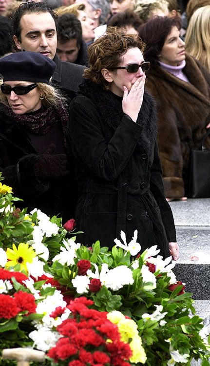 Rocío Carrasco en el Funeral de Pedro Carrasco