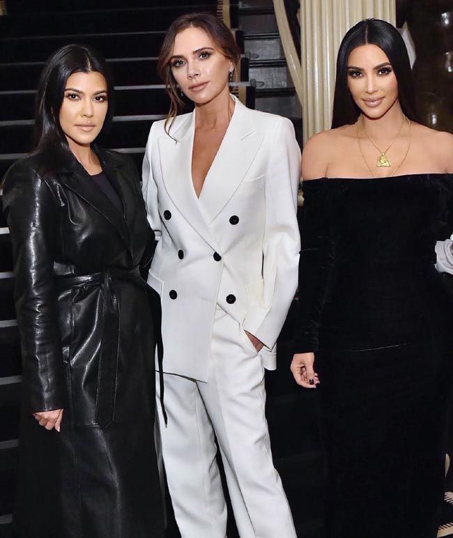 Victoria Beckham con Kim y Kourtney Kardashian