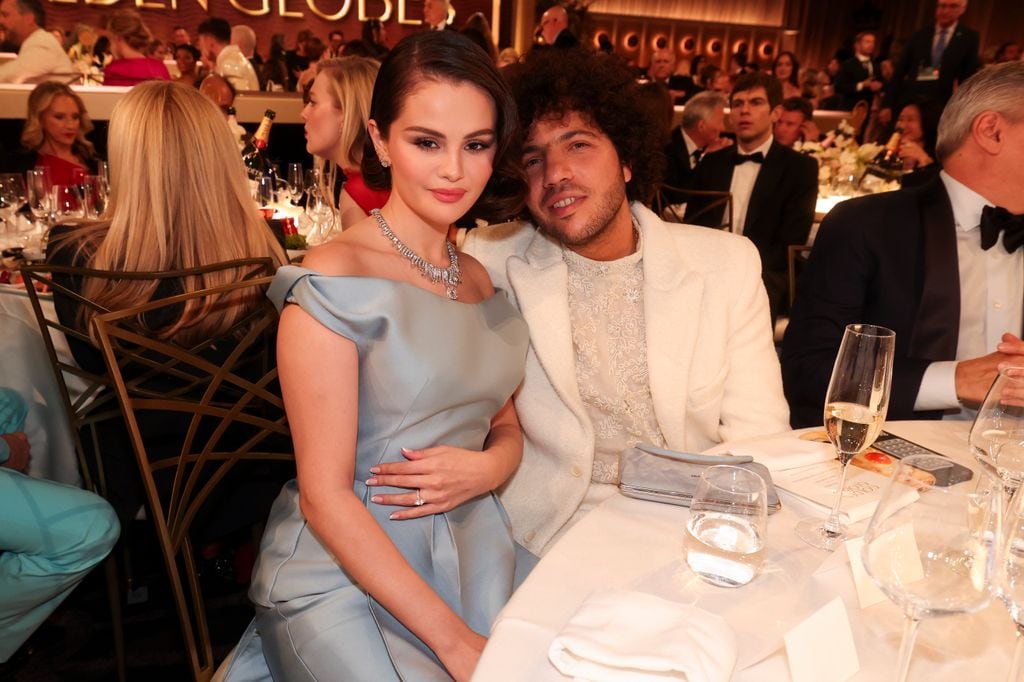 Selena Gomez y Benny Blanco en los Globos de Oro 2025