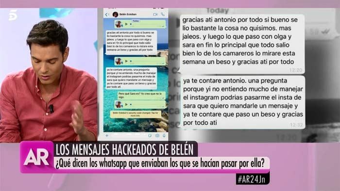 Desvelados los mensajes hackeados del móvil de Belén Esteban