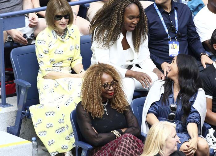 La duquesa de Sussex, pura energía en el US Open animando a su amiga Serena Williams