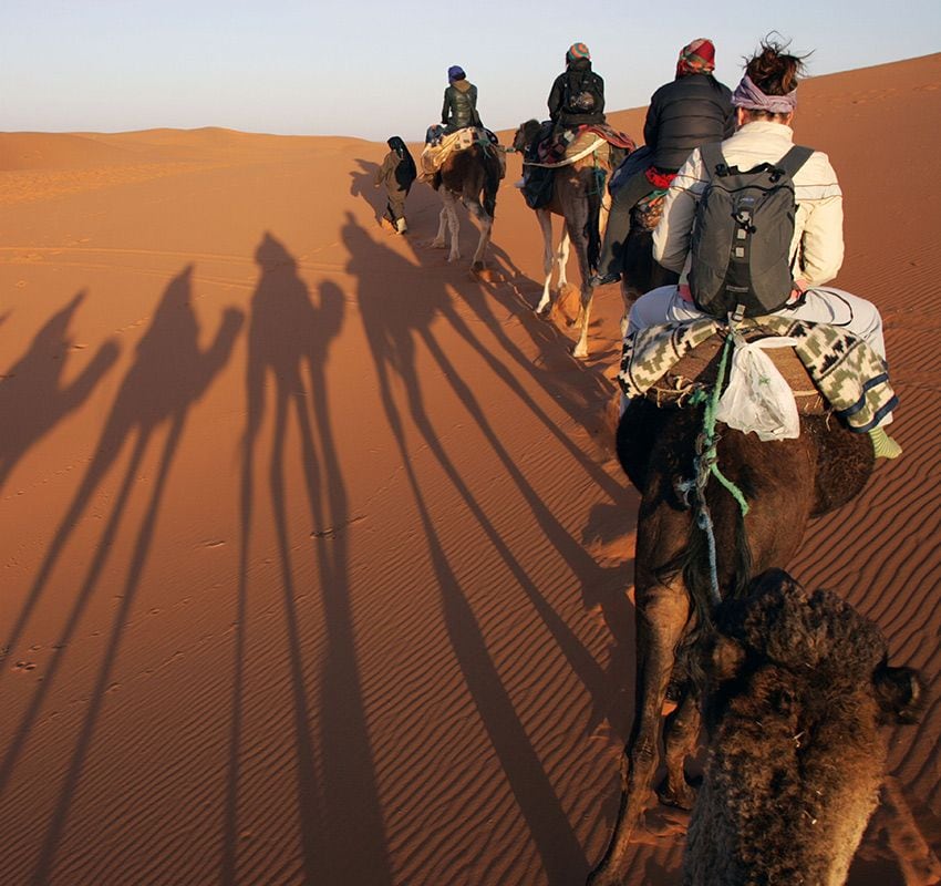 En camello por el desierto de Marruecos, Cómo viajan los millenials