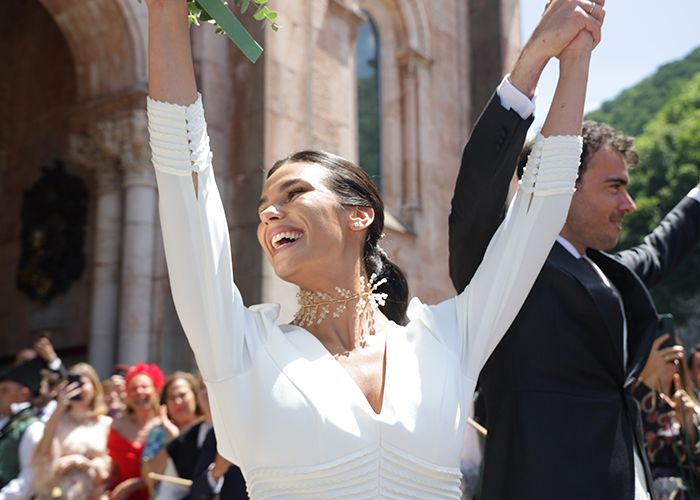 Juancho García-Obregón y Cristina Gutiérrez tras darse el 'sí, quiero'