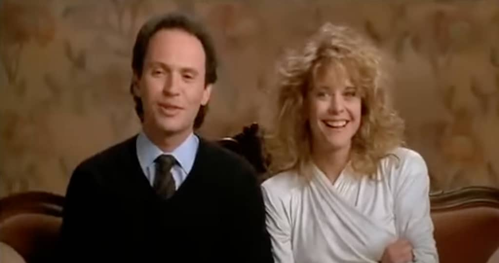 Meg Ryan y Billy Crystal en la escena final de 'Cuando Harry encontró a Sally'