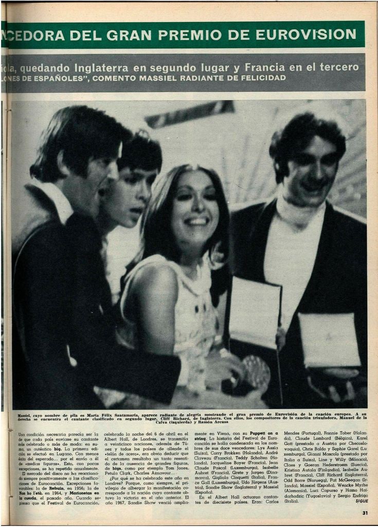 Eurovisión Massiel. 1233.13abril1968