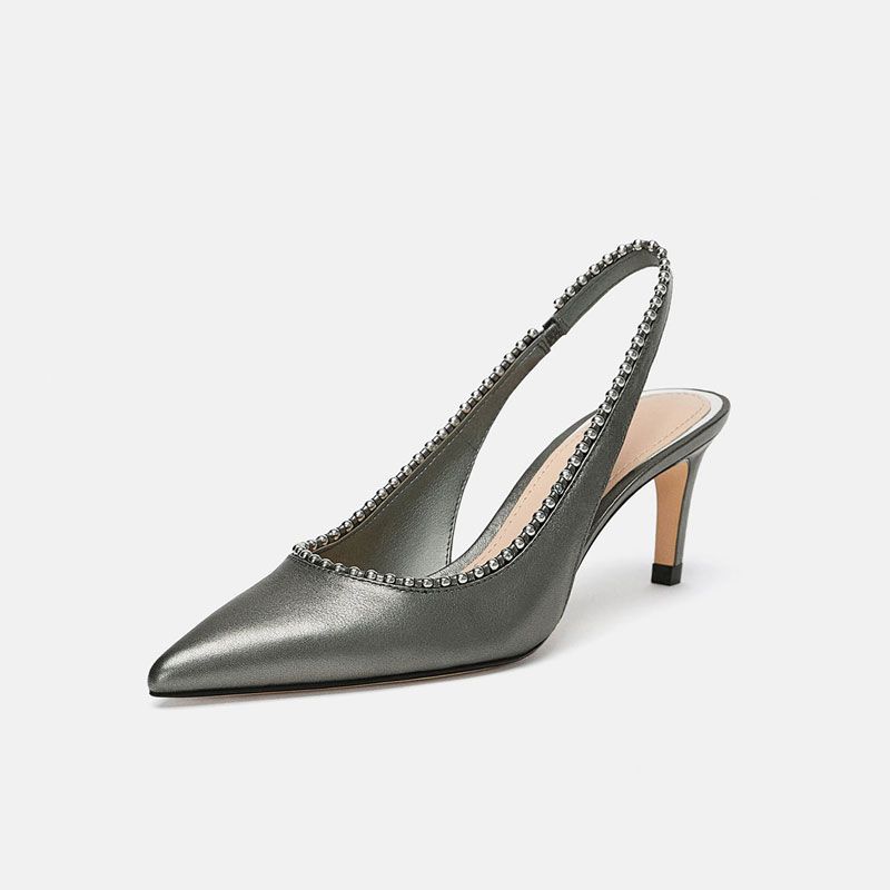 zapato tacon plata zara