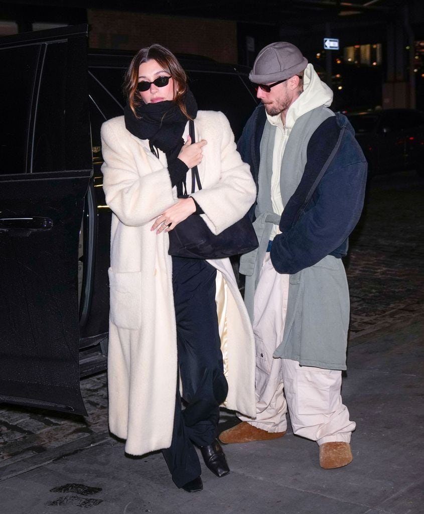 Justin Bieber and Hailey Bieber are seen on February 05, 2025 in New York City.  (Photo by XNY/Star Max/GC Images)