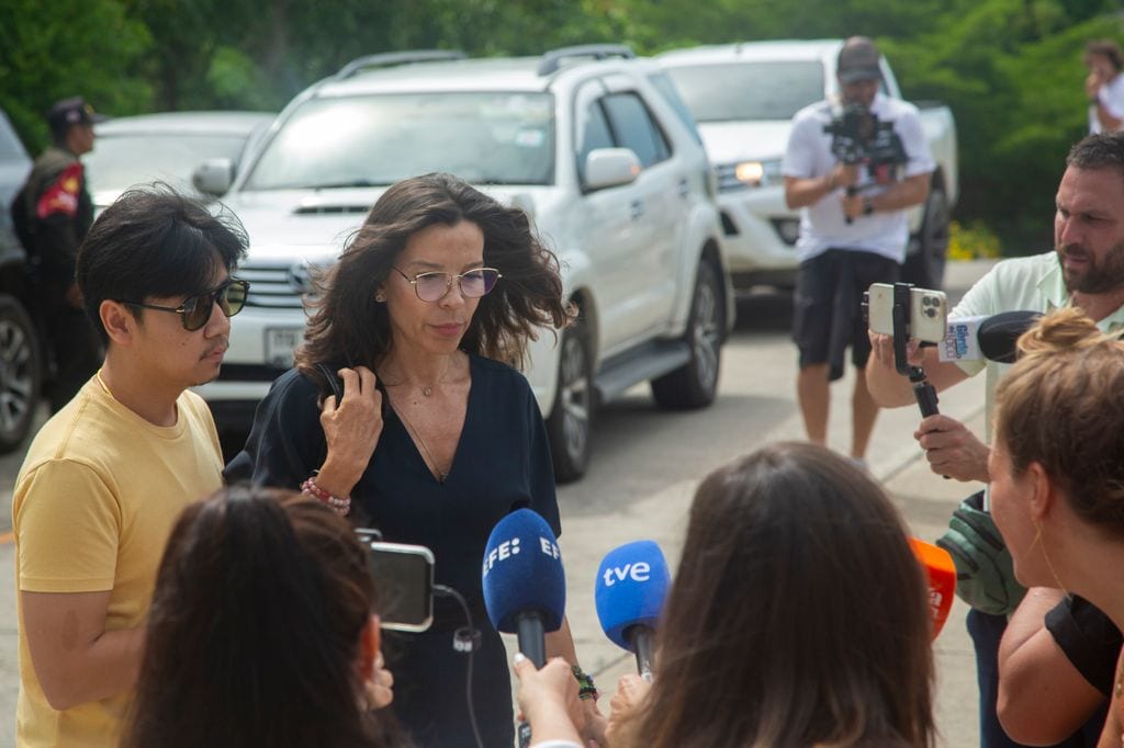 Silvia Bronchalo during the reading of Daniel Sancho's sentence in Thailand, August 29, 2024