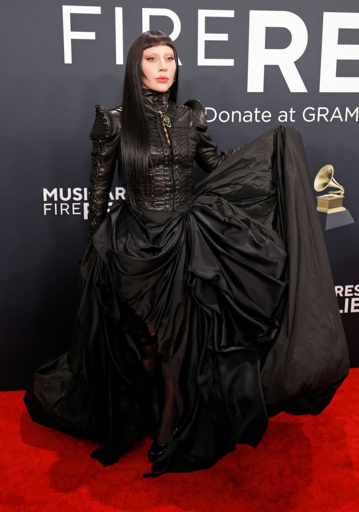 Lady Gaga en la alfombra roja de los GRAMMY Awards 2025