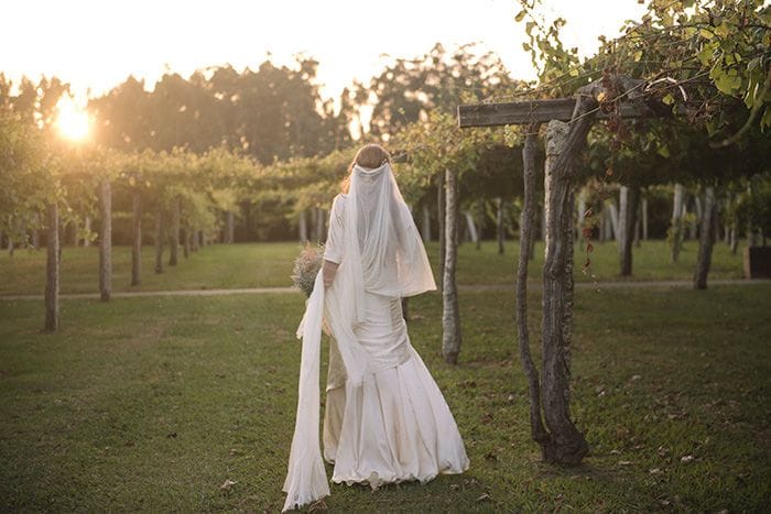 vestido de novia Cortana velo