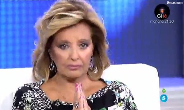 Maria Teresa Campos rota de dolor durante el programa de ayer
