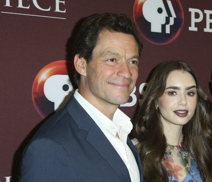 Dominic West y Lily James