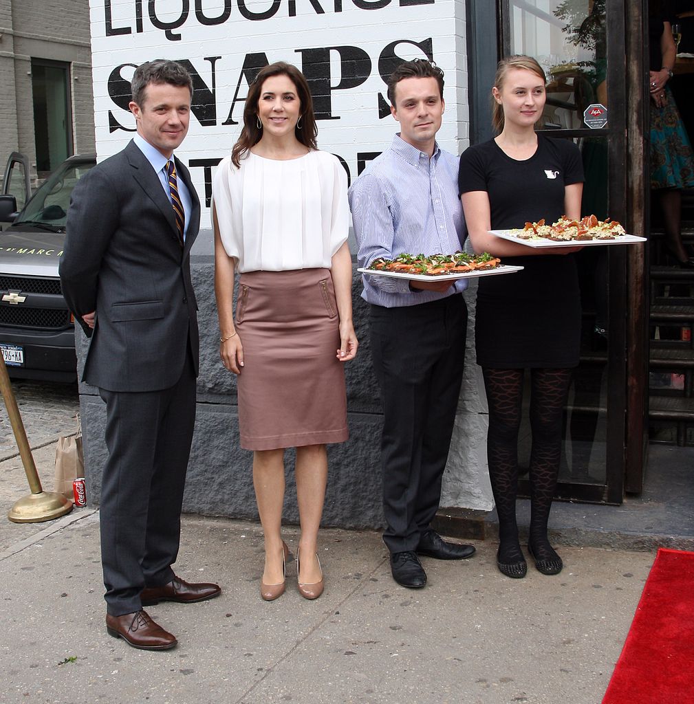 Federico y Mary, en la apertura de un restaurante danés en Nueva York
