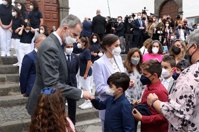 Los reyes Felipe y Letizia, en La Palma