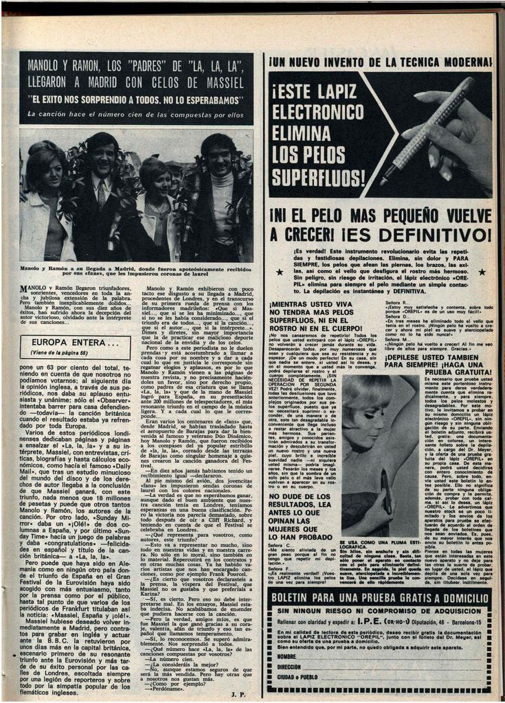 Eurovisión Massiel. 1234.20abril1968