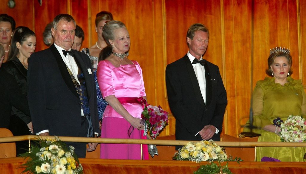 Margarita de Dinamarca con los grandes duques de Luxemburgo 