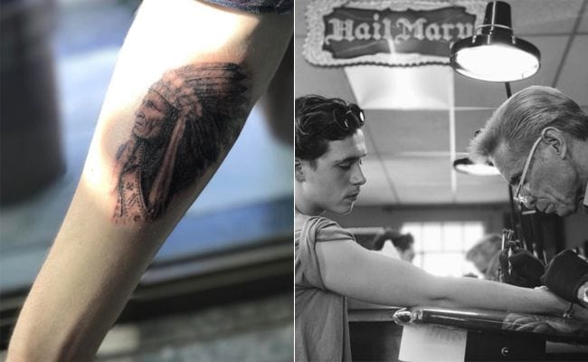 Un indio, el primer tatuaje de Brooklyn Beckham