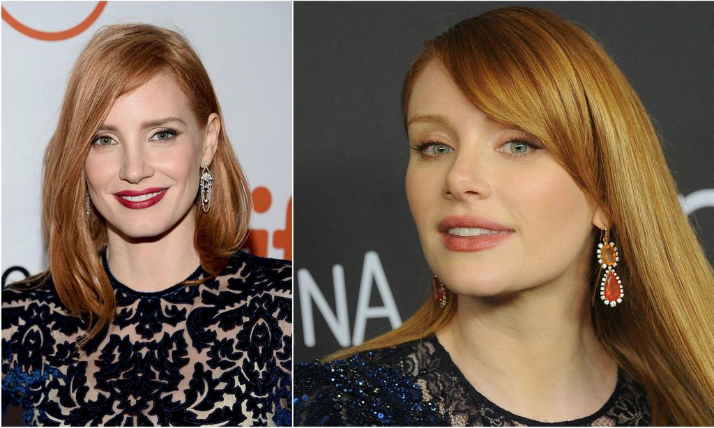 jessica chastain y su doble bryce dallas howard