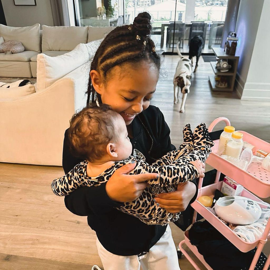 Serena Williams y sus hijas, Olympia y Adira