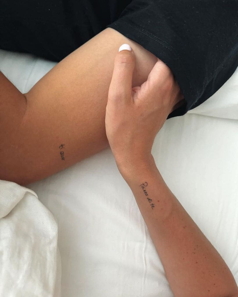 Los tatuajes de amor que comparten Álvaro Morata y Alice Campello