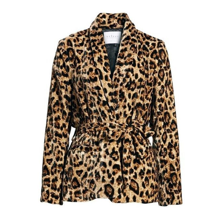 velvet blazer leopardo