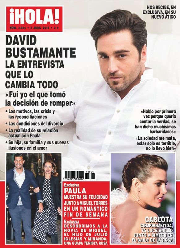 David Bustamante aclara los motivos de su ruptura con Paula Echevarría