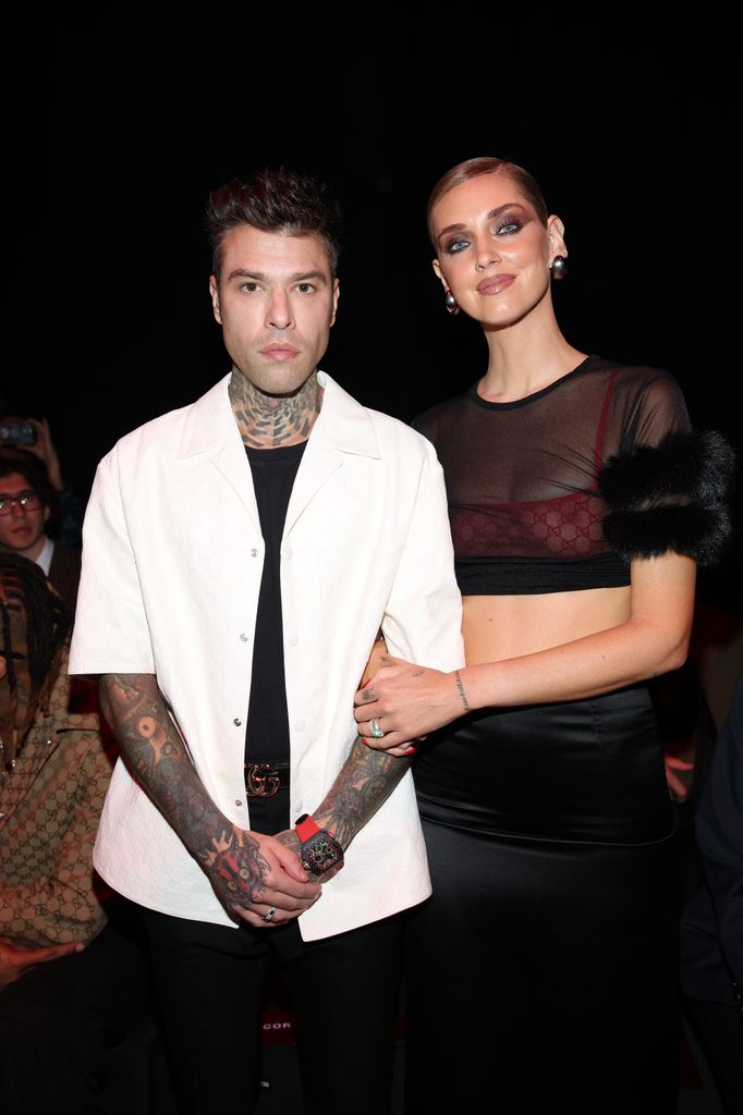 Fedez y Chiara Ferragni en Milan Fashion Week (2023)